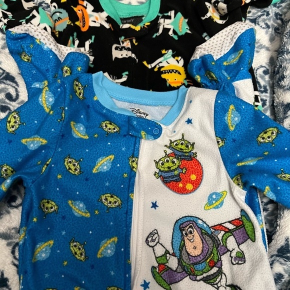 Disney Other - Disney Pixar Toy Story Pajama’s 18 month Baby Colorful Monsters 18 Footies pj’s